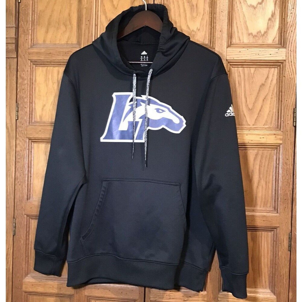 adidas Longwood University Lancers NCAA Logo Adult XL Black Pullover Hoodie - Picture 3 of 12
